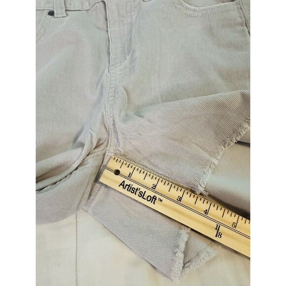 AERIE Lightweight‎ Thin Gray Corduroy Cut Off Shorts SIZE XS NWT - Picture 8 of 8